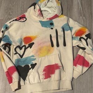 🎨🔥 PacSun Abstract Paint Splatter Hoodie – Size M 🔥🎨
